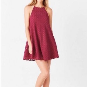 UO Kimichi Blue -High Neck Lace Shift dress